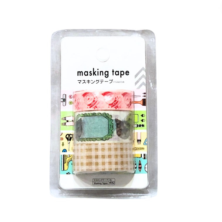 WASHI TAPE DESIGN TAPE PACK SET OF 3PCS