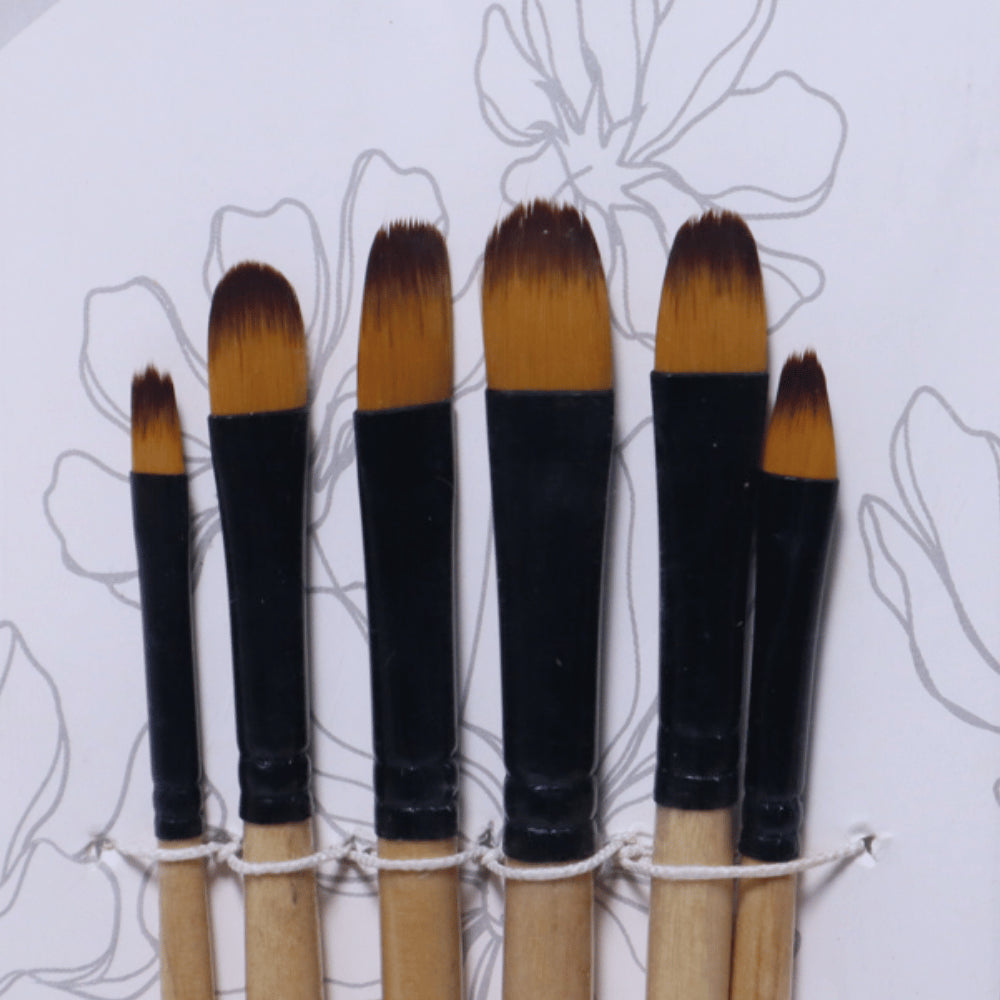 KEEPSMILING ARTIST BRUSH SET OVAL A0002Z 6PCS