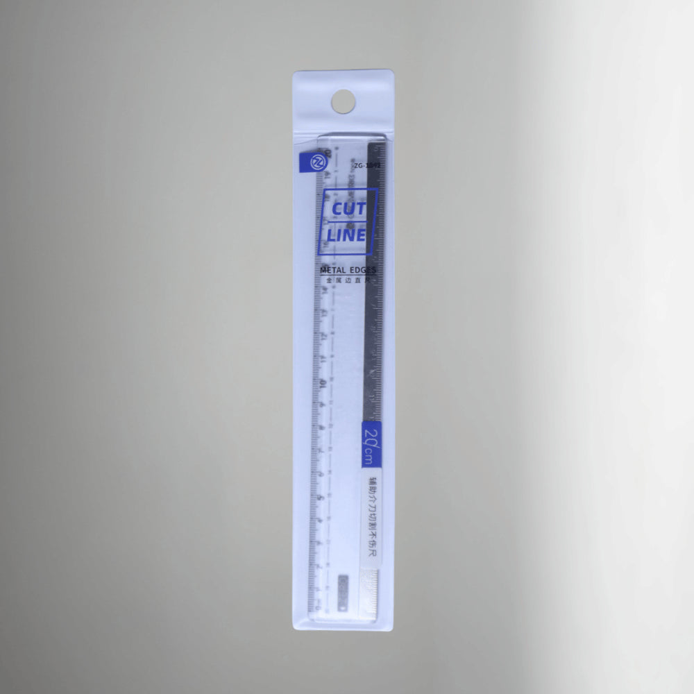ZERO CUT LINE METAL EDGES RULER 20CM ZG-1642