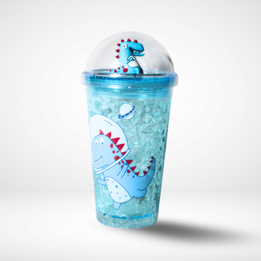 FANCY STRAW GLASS BLUE ASTRO DINOUT