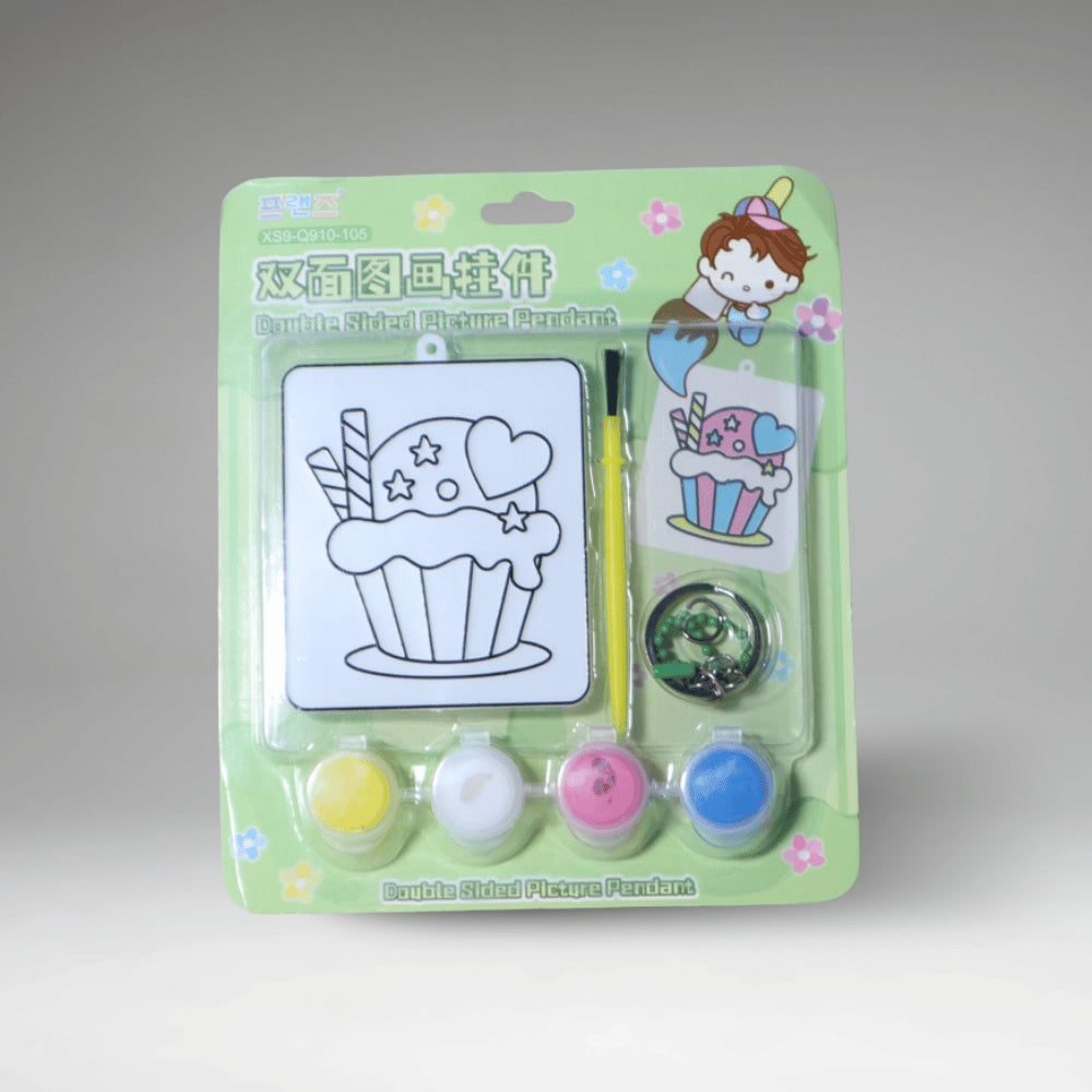 DOUBLE SIDED PICTURE PENDANT AND WATER COLORS SET Q910-105