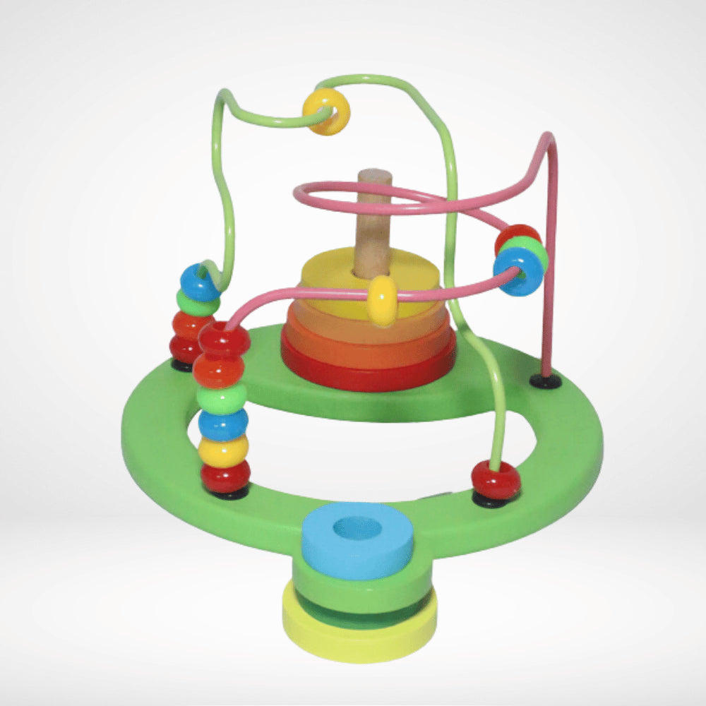 BEADS AROUND THE TOWER WOODEN TOY WP-041