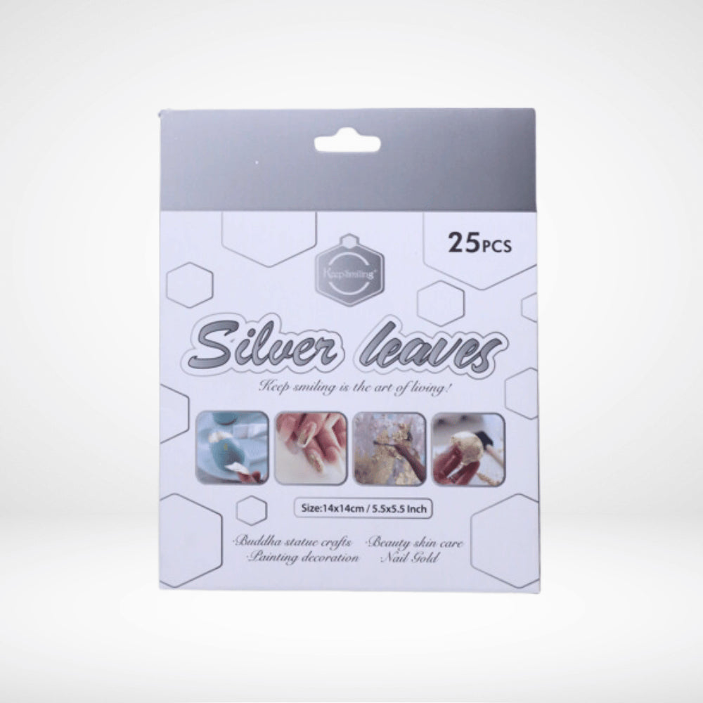 KEEPSMILING SILVER LEAVES 25PCS 0003S