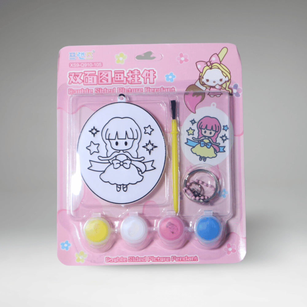 DOUBLE SIDED PICTURE PENDANT AND WATER COLORS SET Q910-105