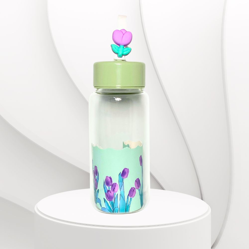 Premium Glass Transparent Water Bottle