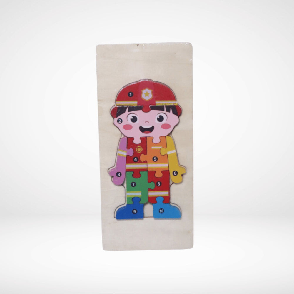 WOODEN PEG RESCUE MAN PUZZLE WP-023