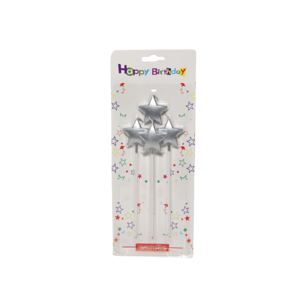 HAPPY BIRTHDAY CANDLE STAR 4PCS
