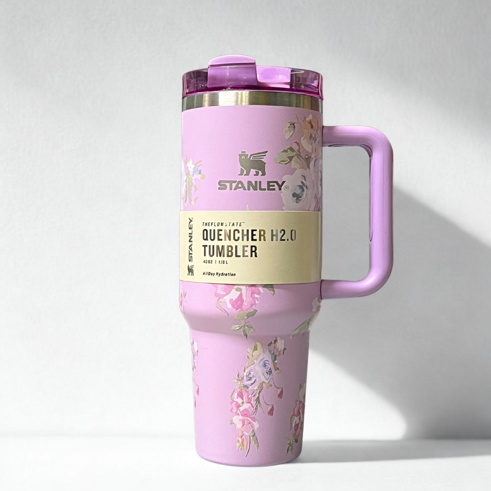 Floral Stanley Flowstate Tumbler 'The Quencher H2.0' 1.18L