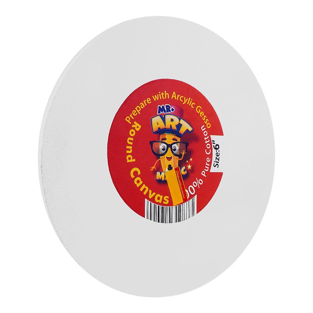 PREMIUM WHITE CANVAS ROUND 6" 3206