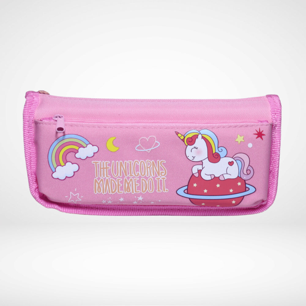 PENCIL POUCH FABRIC RAINBOW UNICORN