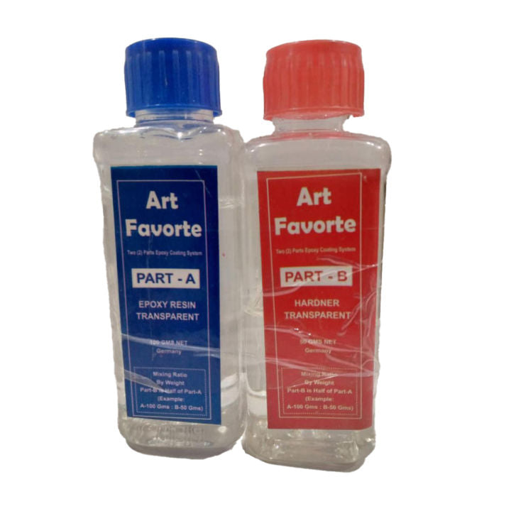 EPOXY RESIN AND HARDENER FOR ARTISTS CRYSTAL CLEAR 150G