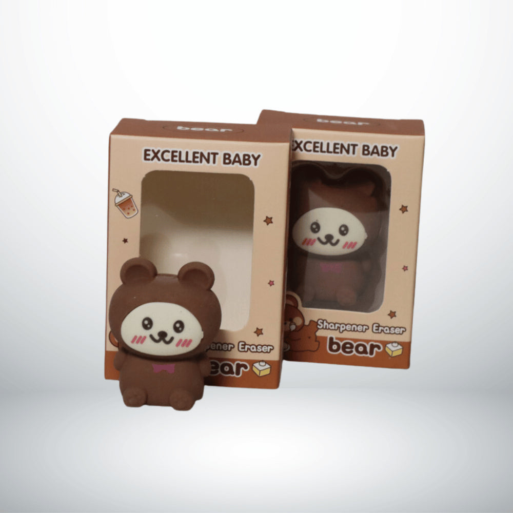 EXCELLENT BABY BEAR SHARPENER ERASER 2 IN 1