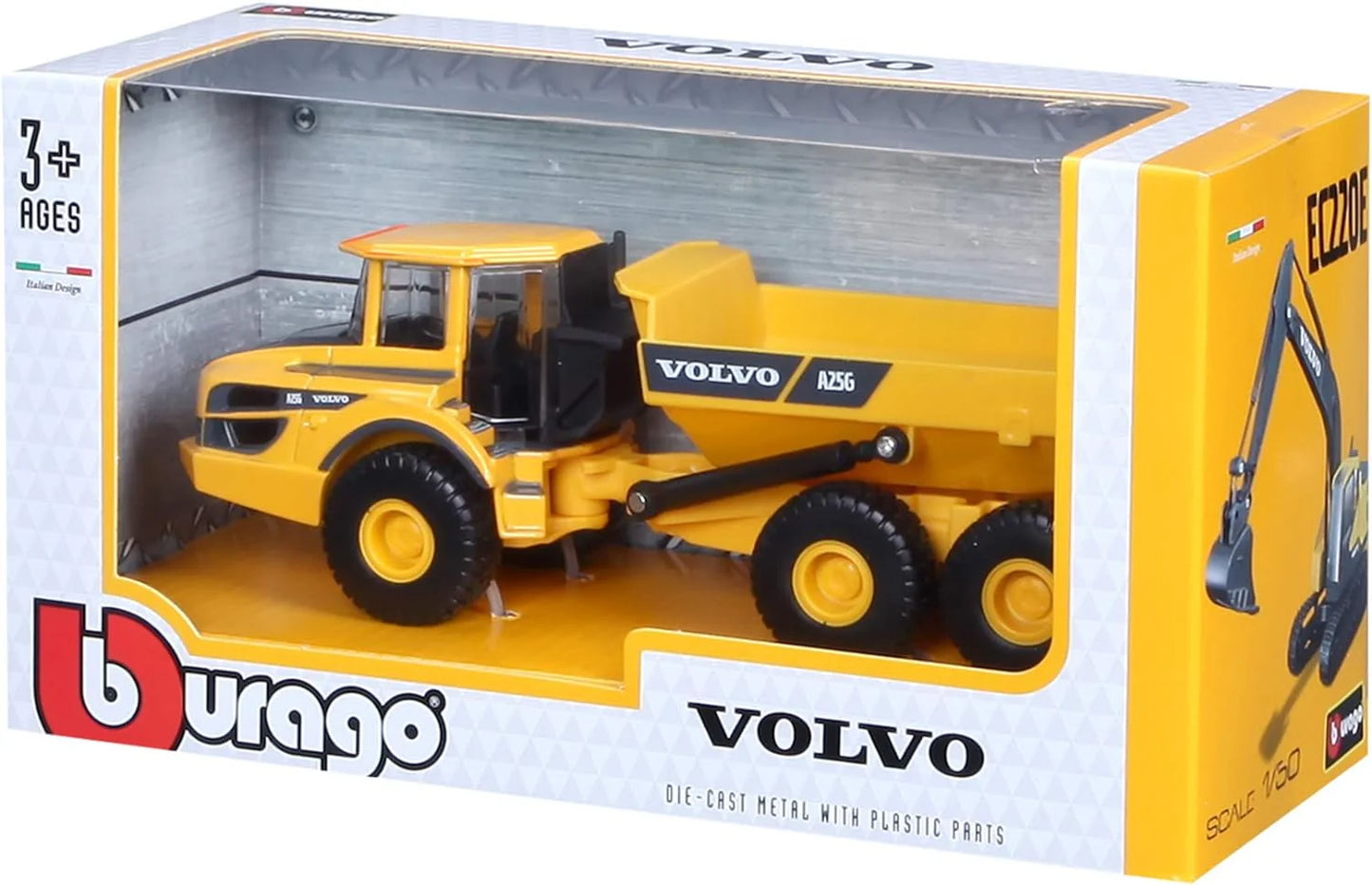 BBURAGO VOLVO A25G DIECAST METAL WITH PLASTIC MODEL