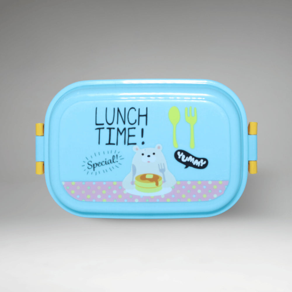 LUNCH BOX 2 PARTITIONS WITH SPOON AND FORK