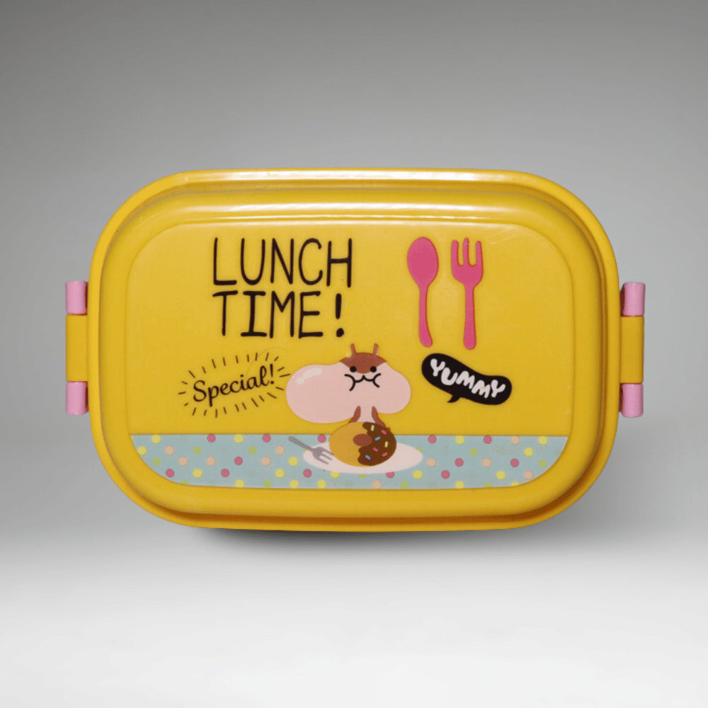 LUNCH BOX 2 PARTITIONS WITH SPOON AND FORK