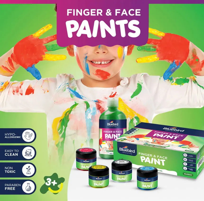 BLUEBIRD FACE & FINGER PAINT 6 PCS