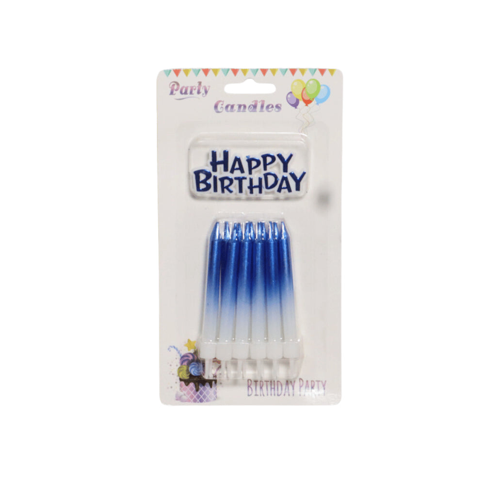 HAPPY BIRTHDAY CANDLES WITH STAND 10 PCS