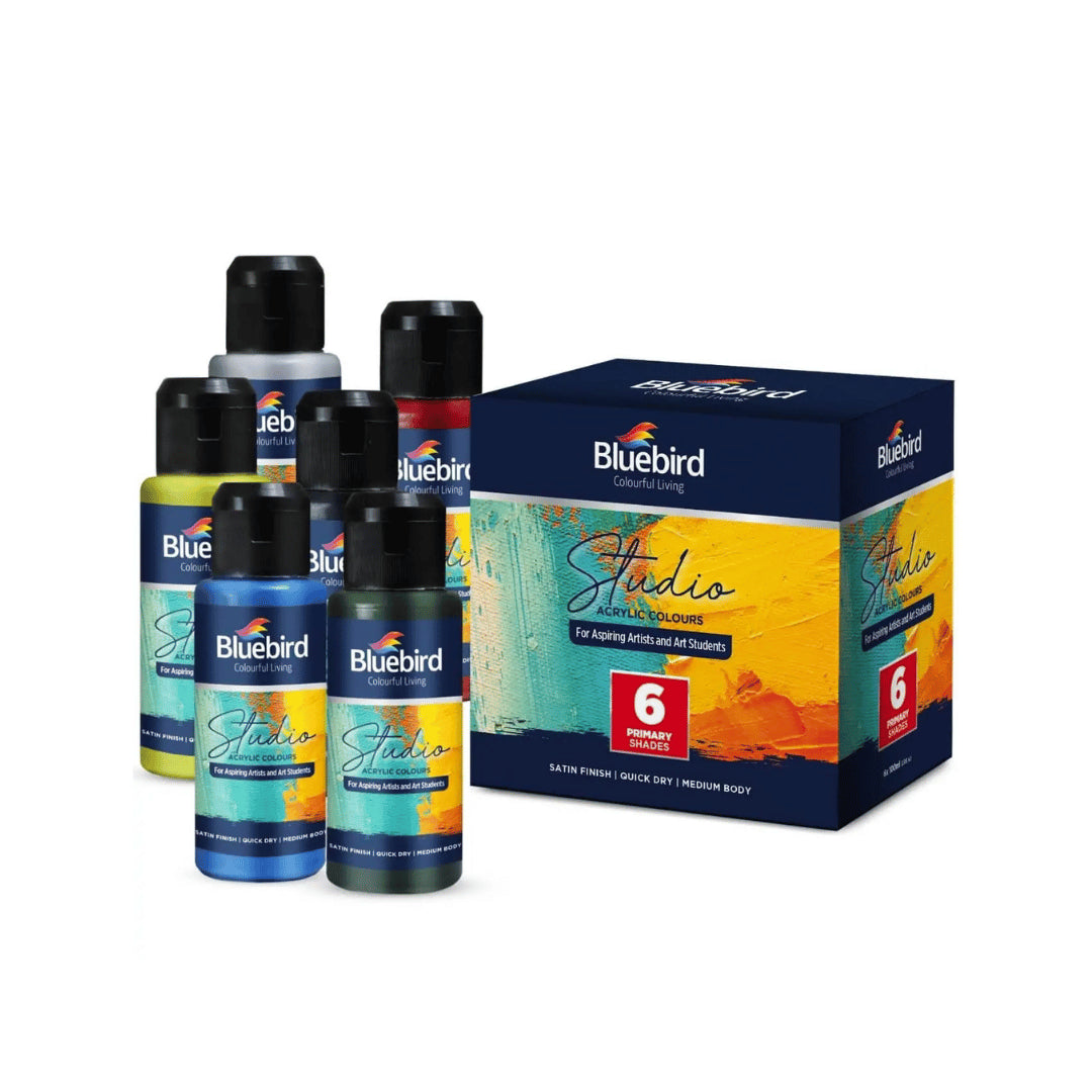 BLUE BIRD STUDIO ACRYLIC COLORS 100 - 6 PRIMARY SET