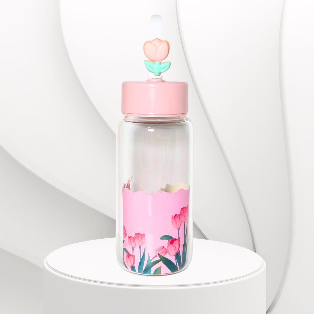 Premium Glass Transparent Water Bottle