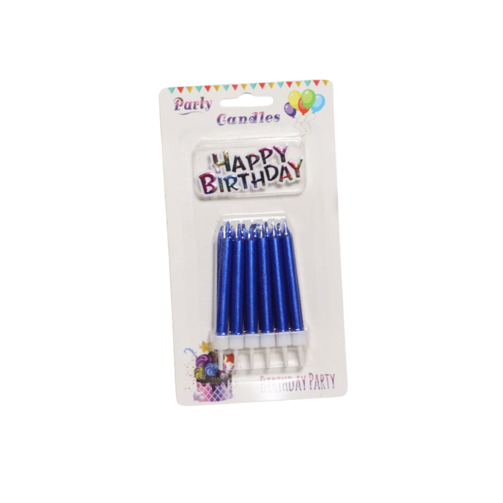 HAPPY BIRTHDAY CANDLES WITH STAND 10 PCS