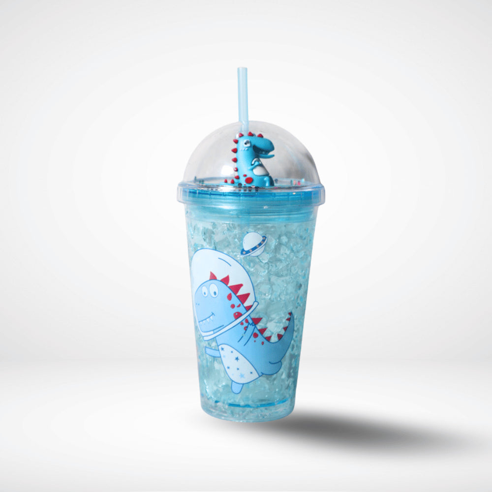 FANCY STRAW GLASS BLUE ASTRO DINOUT