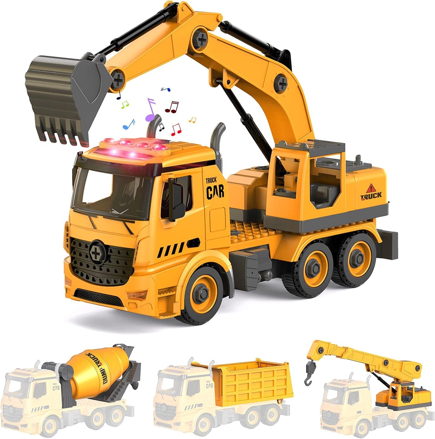DIY BUILDING BLOCK ENGINEERING VEHICLE REPLACEABLE TOOLSET