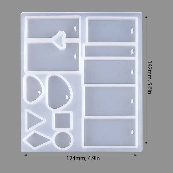 RESIN ART SILICON MOULD MULTI SHAPES TRAY