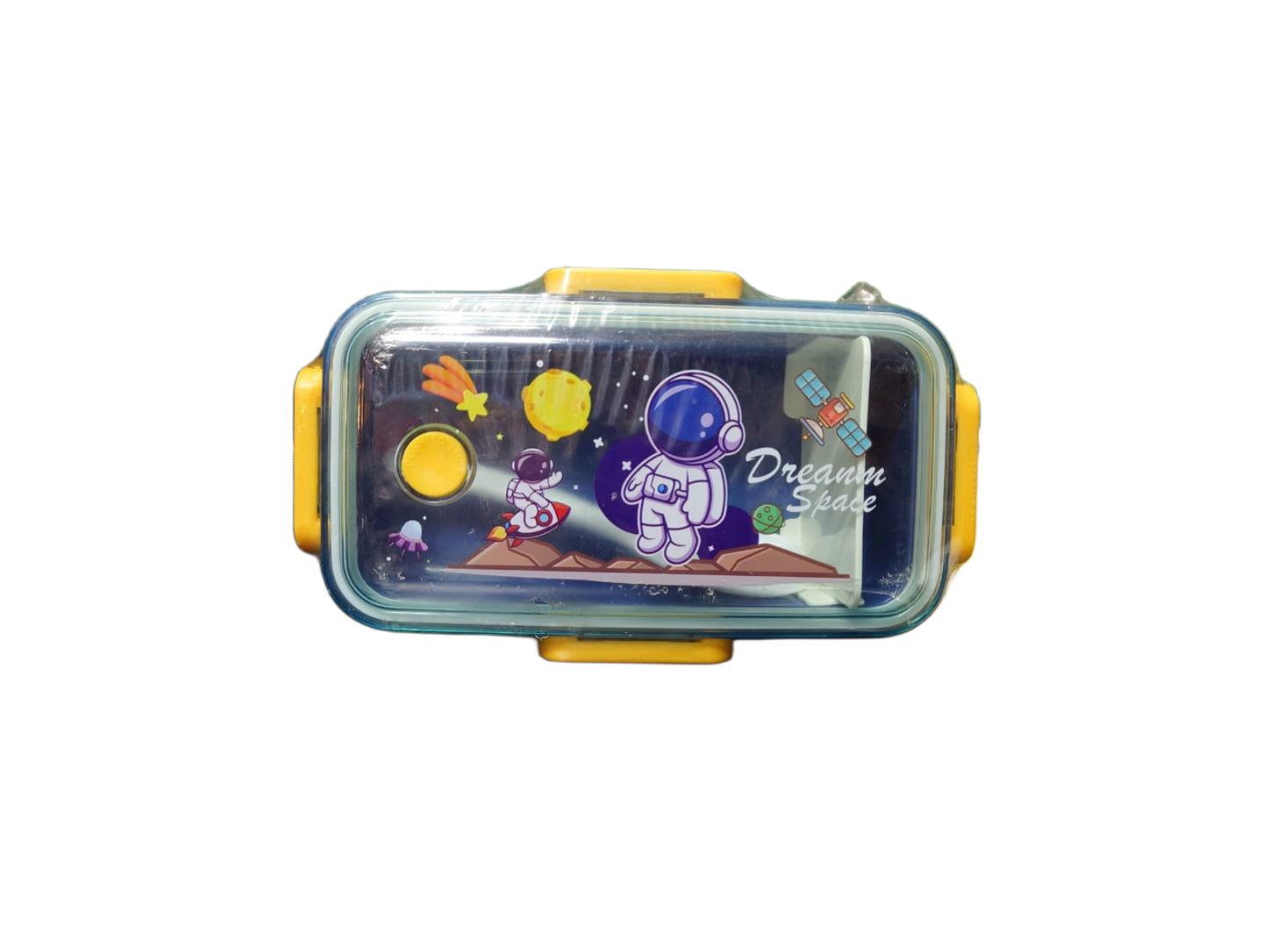 CUTE LUNCH BOX WITH SPOON/FOLK AND ADJUSTABLE PARTITION