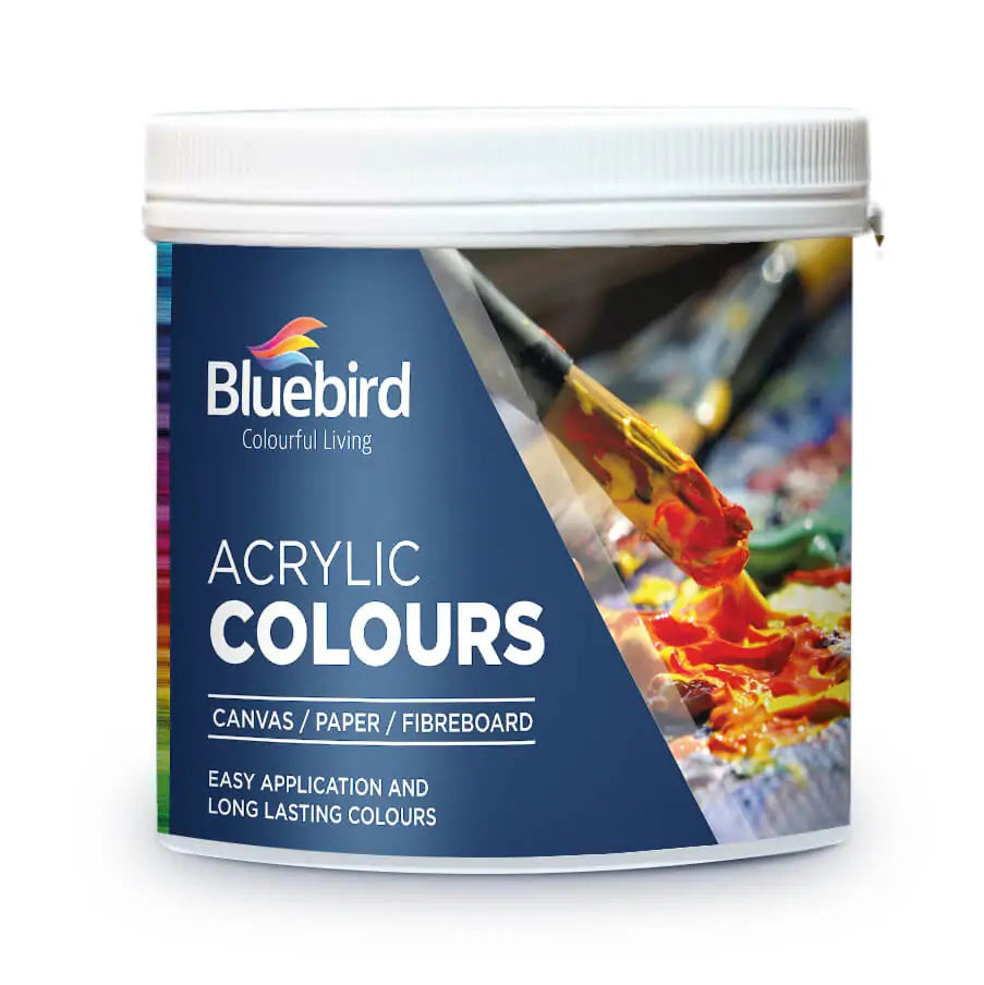BLUE BIRD ACRYLIC COLOURS WHITE 600 GM