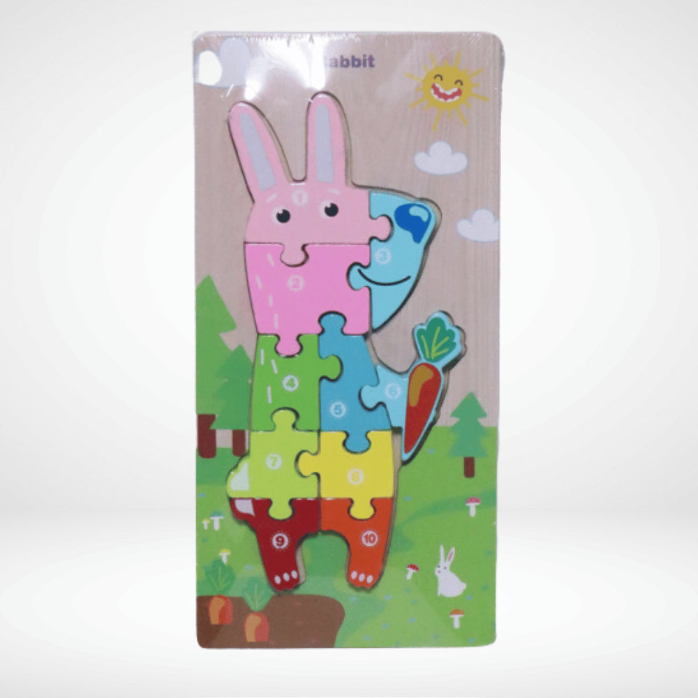 WOODEN PEG RABBIT PUZZLE WP-040