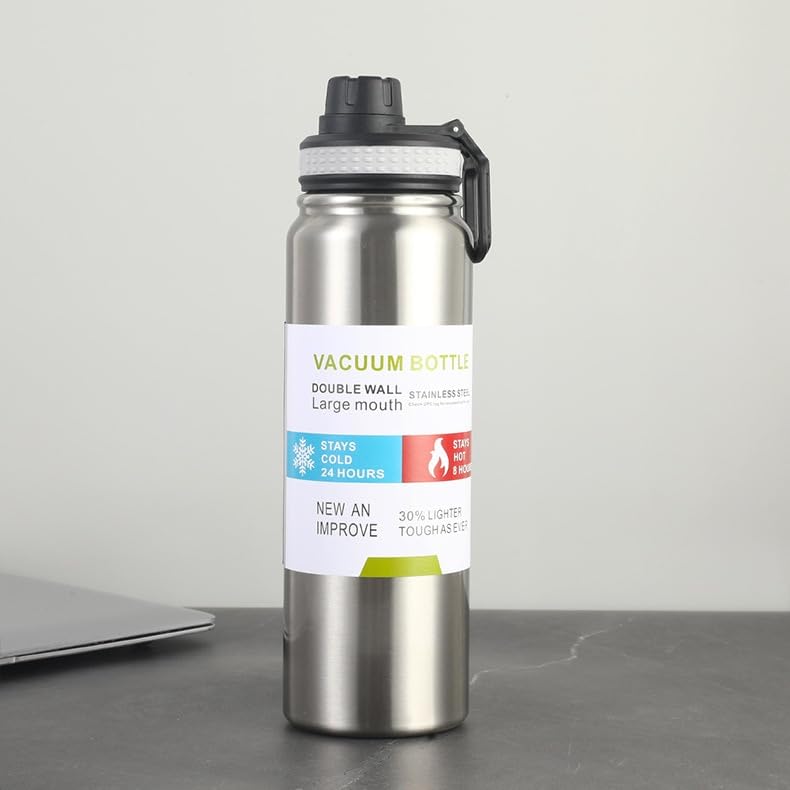 WATER BOTTLE VACUUM STAINLESS STEEL 800ML