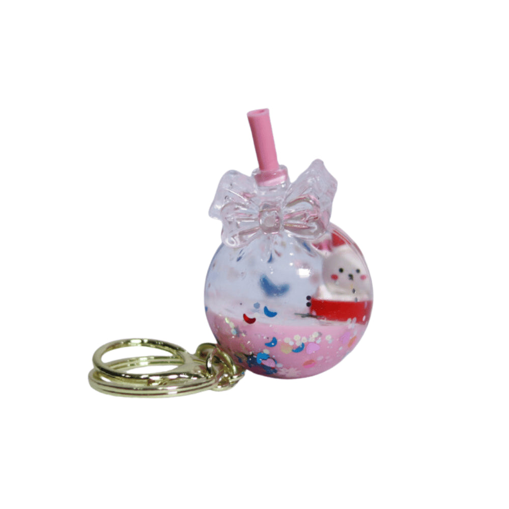 FANCY BOTTLE WITH LIQUID CHARACTER KEYCHAIN