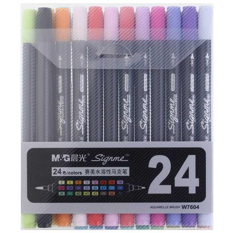 M&G SIGNME AQUARELLE BRUSH 24 COLORS 7604
