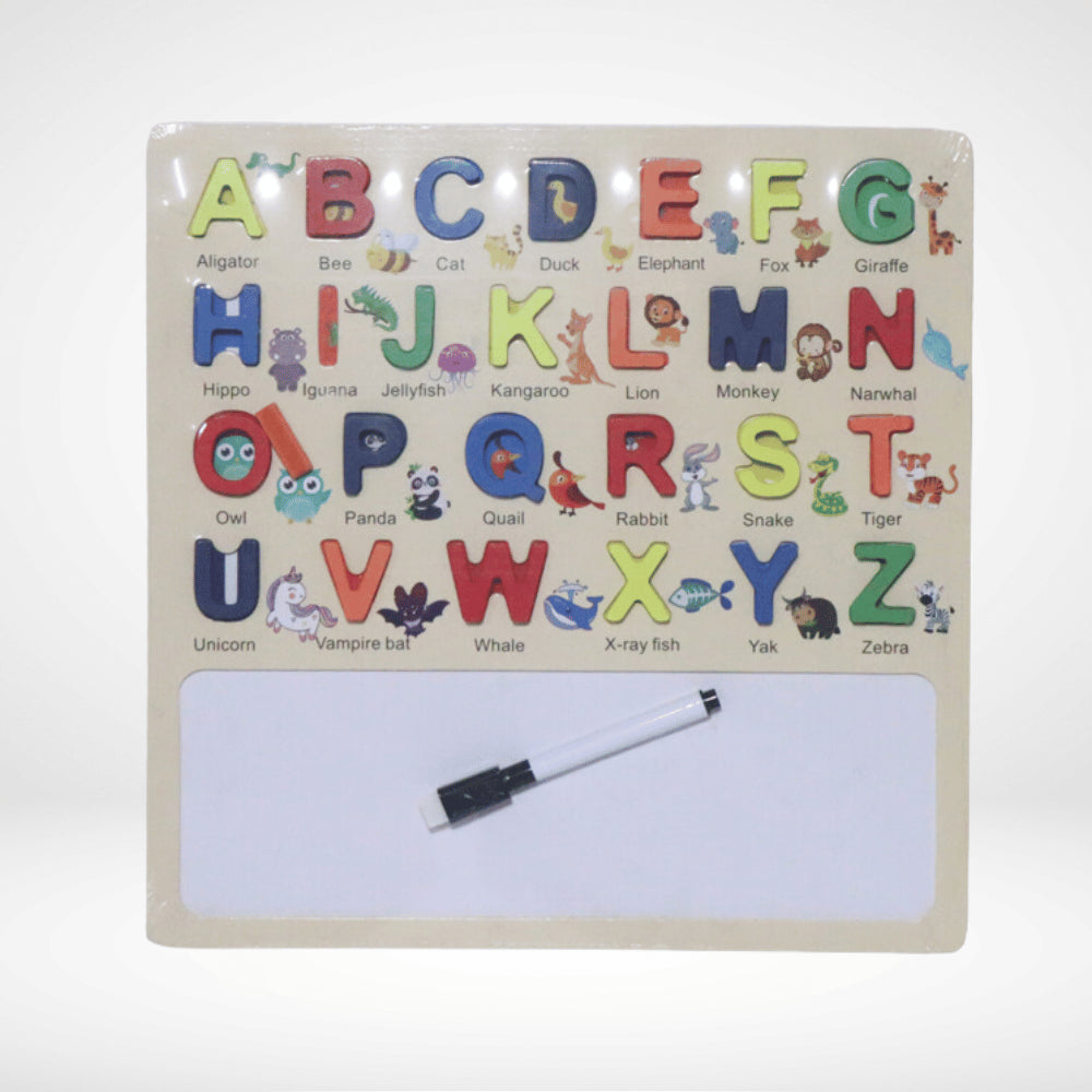 WOODEN PEG CAPITAL ABC WITH WHITEBOARD WP-037