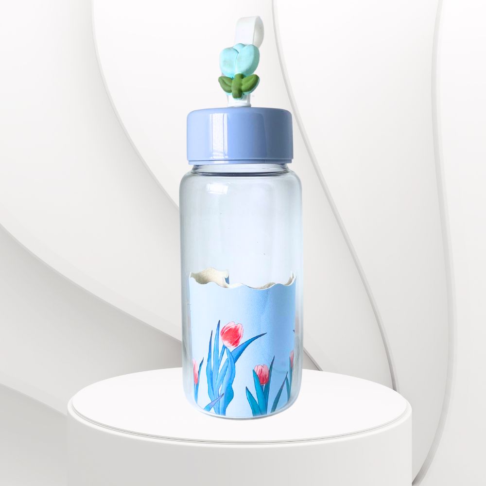 Premium Glass Transparent Water Bottle