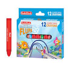 GOLDFISH FLUPA CRAYONS JUMBO WAX 12 PCS