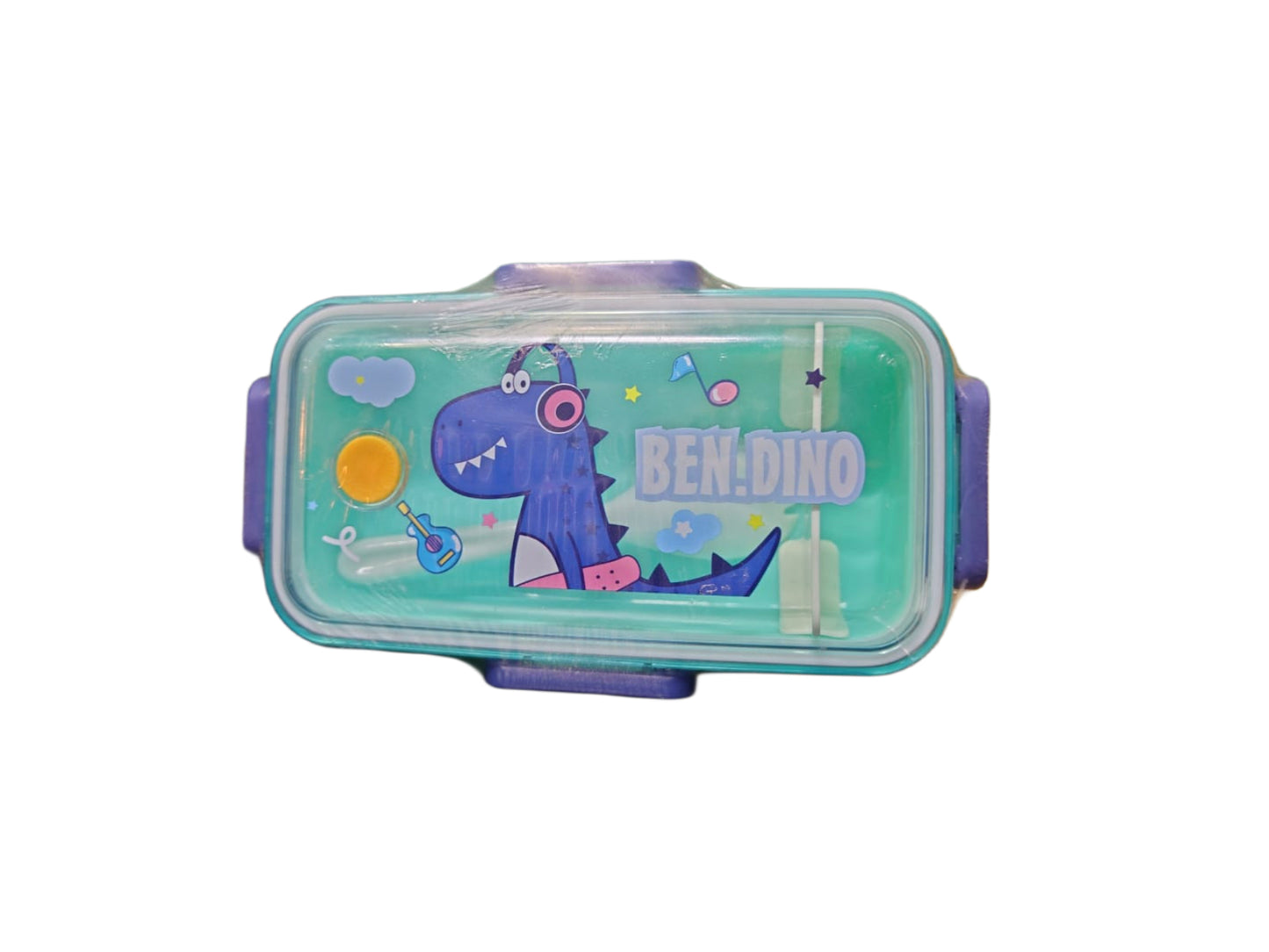 CUTE LUNCH BOX WITH SPOON/FOLK AND ADJUSTABLE PARTITION