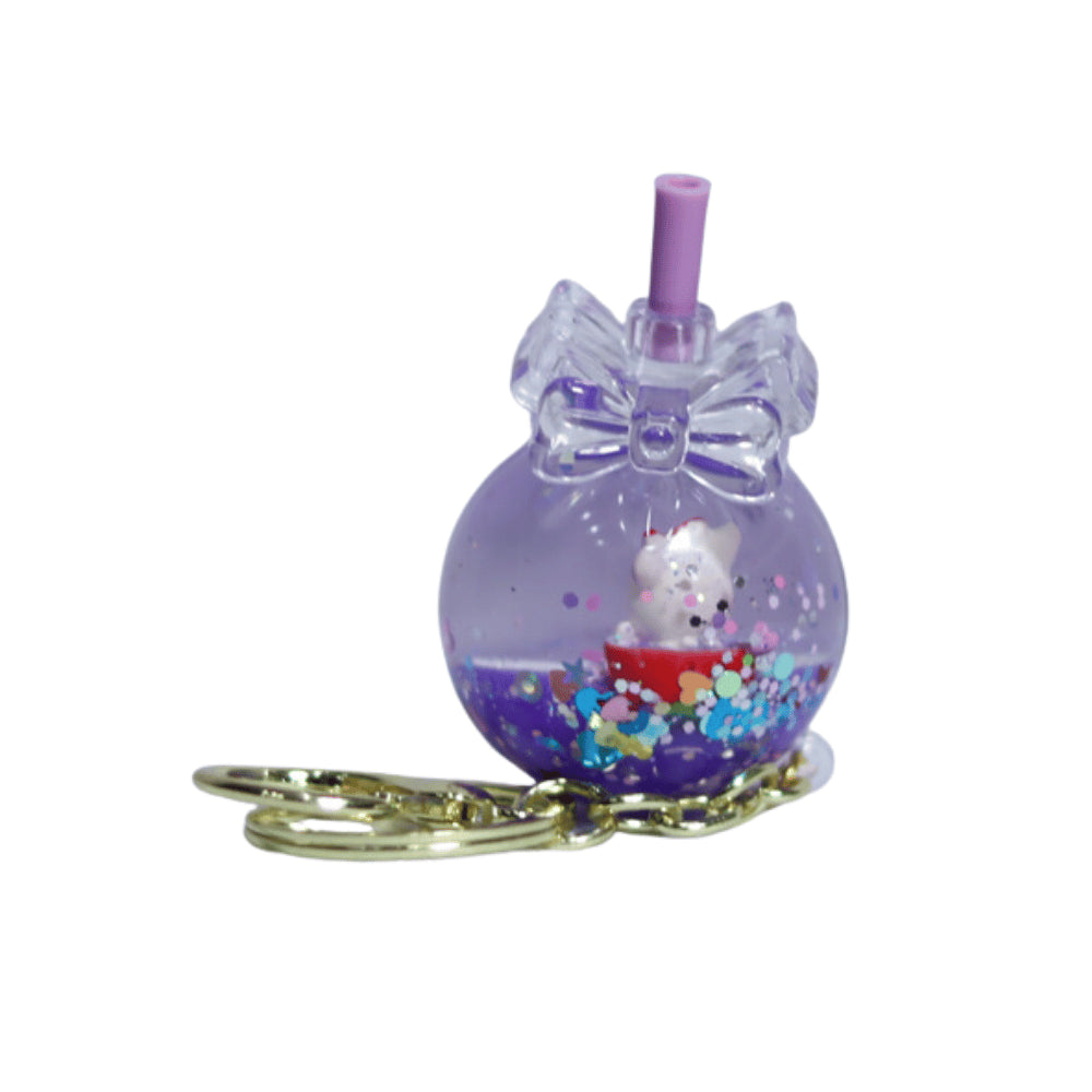 FANCY BOTTLE WITH LIQUID CHARACTER KEYCHAIN