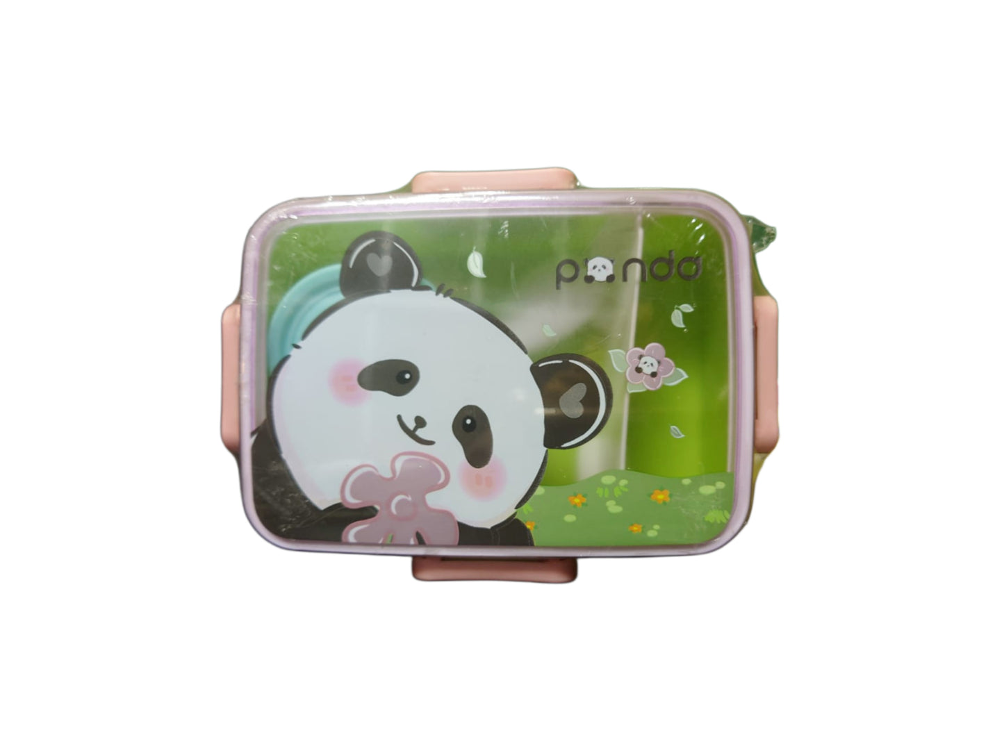 CUTE ANIMALS THEME LUNCH BOX WITH FORK N SPOON AND SAUCE BOX