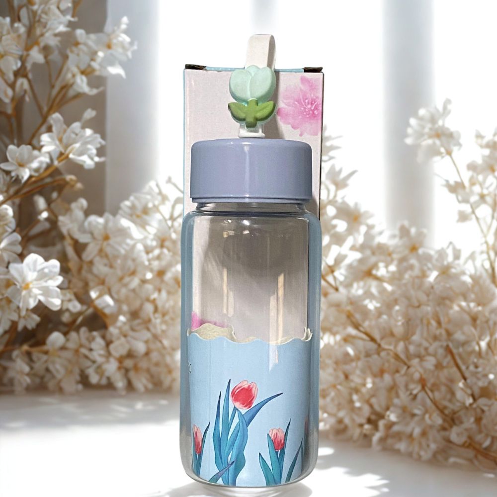 Premium Glass Transparent Water Bottle