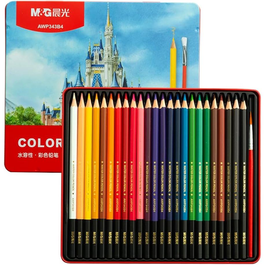 M&G WATER COLOR PENCIL 24 COLOR AWP343B4