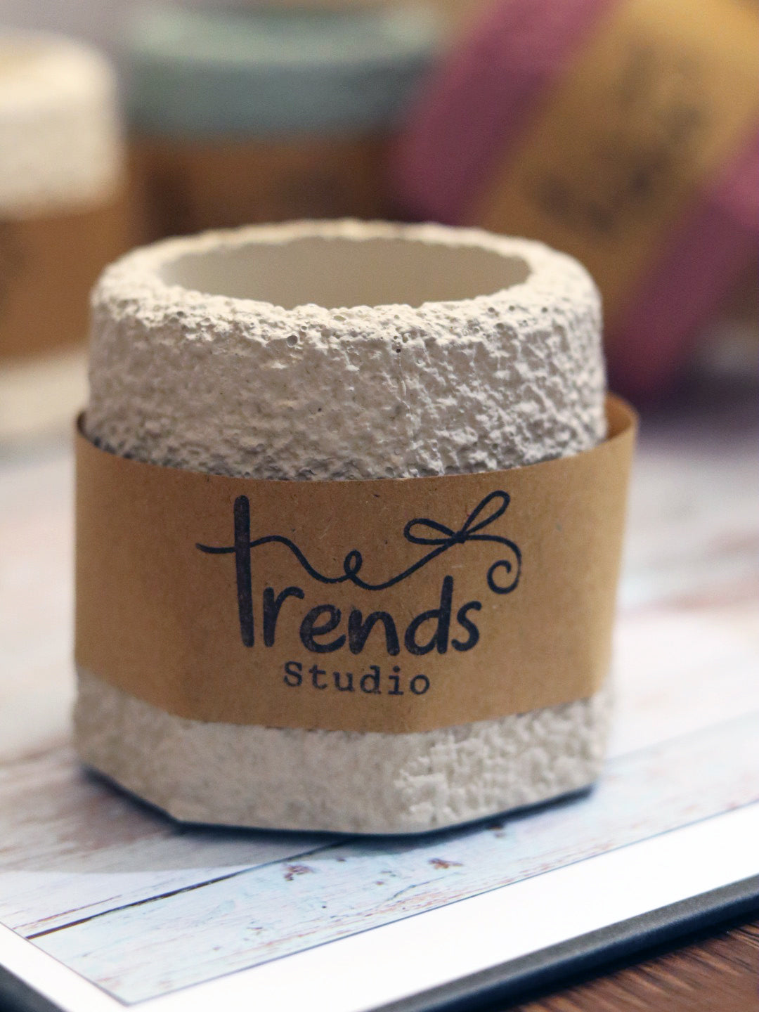 Studio Trinkets: Textured Hexagon Jar
