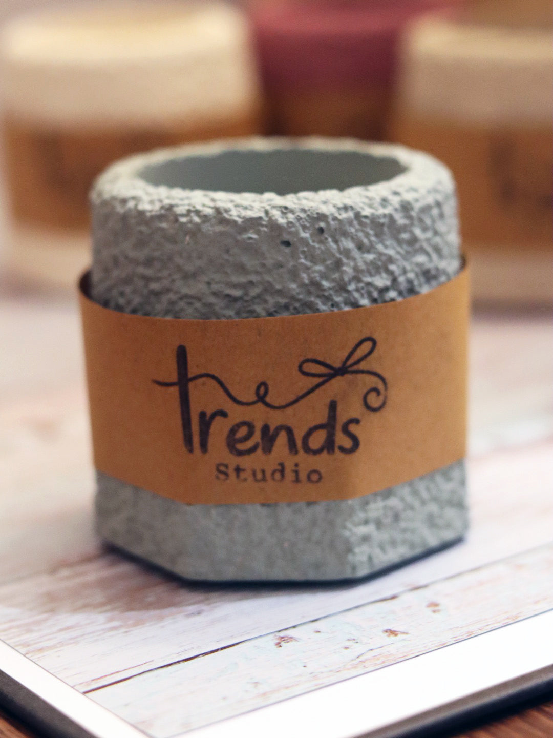 Studio Trinkets: Textured Hexagon Jar