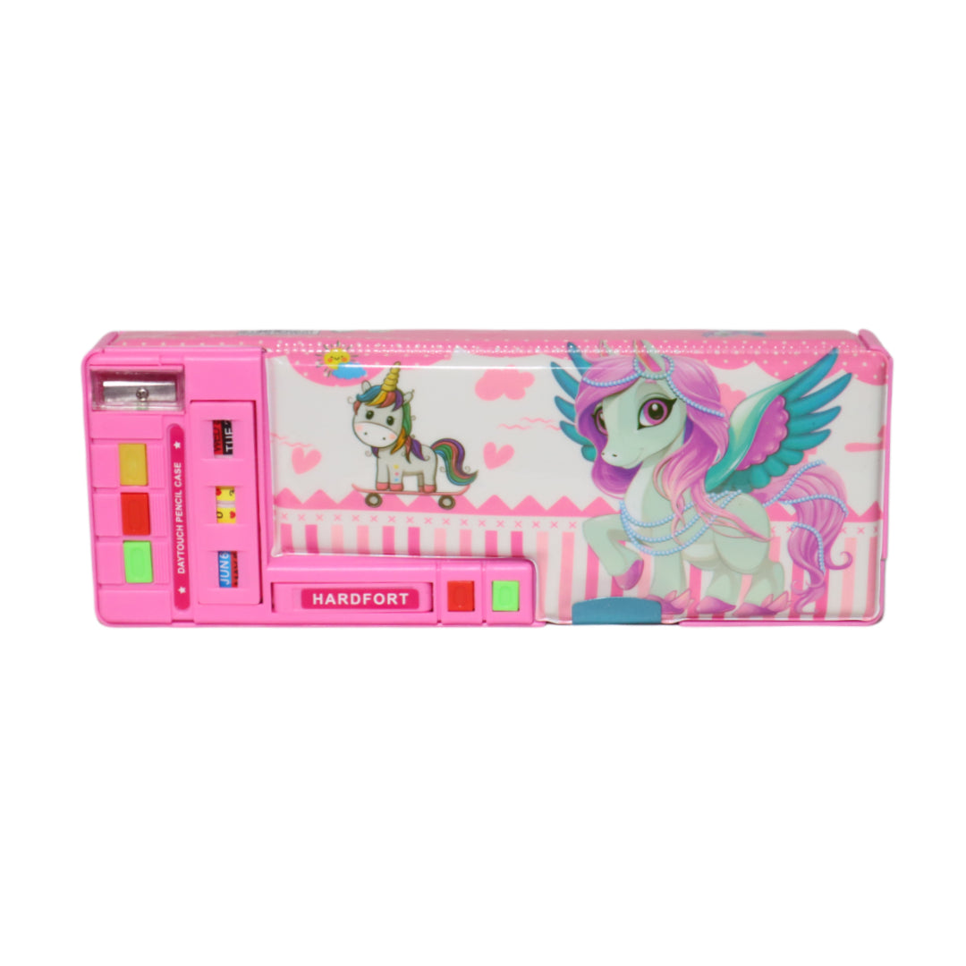 DOUBLE SIDED MAGNET 5 BUTTONS PINK UNICORN GEOMETRY BOX 5566