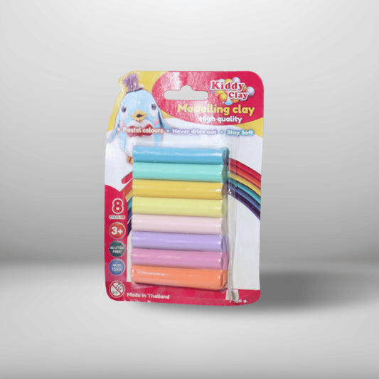 KIDDY CLAY 8 PASTEL COLORS MODELING CLAY ST-100-8P