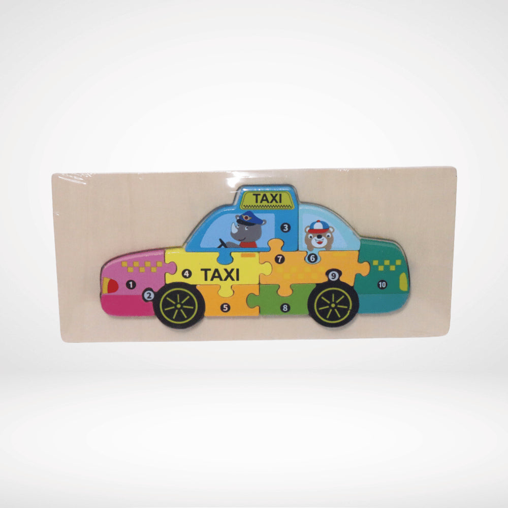 WOODEN PEG TAXI PUZZLE WP-023