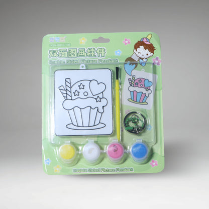 DOUBLE SIDED PICTURE PENDANT AND WATER COLORS SET Q910-105