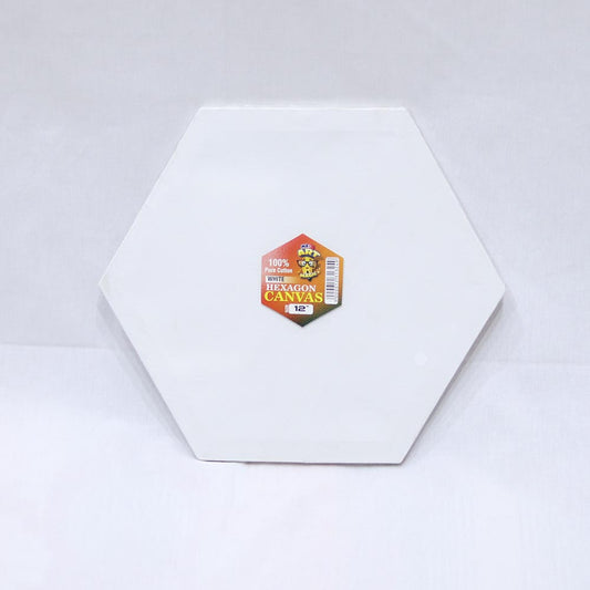 PREMIUM WHITE CANVAS HEXAGON 8" 3308