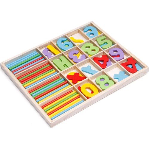 WOODEN ORIGINAL COMPUTATION STUDY BOX FOR BASIC MATH CALCULATIONS FOR CHILDREN