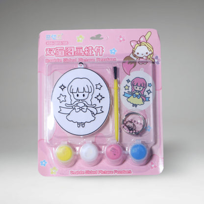 DOUBLE SIDED PICTURE PENDANT AND WATER COLORS SET Q910-105